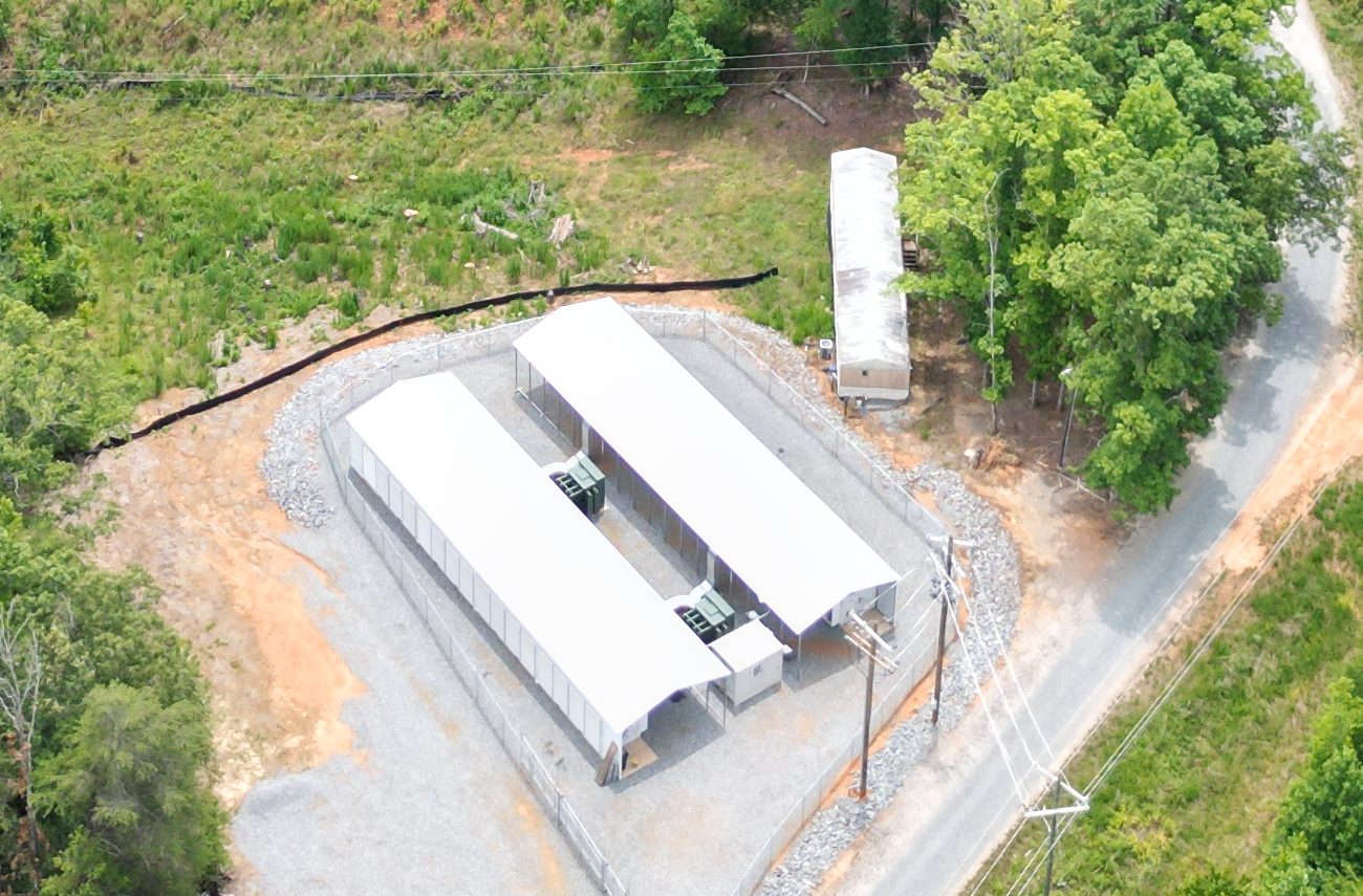 Drone view of the Foothold 2 compute halls, adjacent to Foothold 1